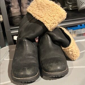 UGG Black and Tan Winter Boots
